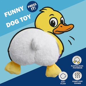 ของเล่นสุนัขรูปตูด<span class=keywords><strong>เป็ด</strong></span>ตลกๆ ของเล่นตุ๊กตาเป็ดสุดฮา ส่งเสียงนุ่มๆ ตลกๆ <span class=keywords><strong>ช</strong></span>่วยคลายเหงาและบรรเทาความวิตกกังวล - Product Image 2