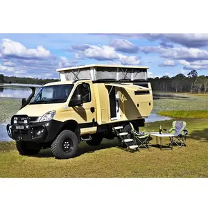 Ecocampor Pop-Up Expedition Truck Camper 4x4 Off-Road Camper Truck Aluminum Foldable Lighted Tent For Outdoor Camping On Sale