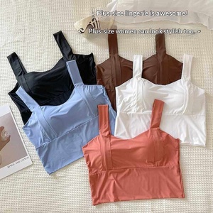 Sujetador Deportivo de Yoga para Mujer, Talla Grande, de Seda Helada, Transpirable, de Secado Rápido, con <span class=keywords><strong>Tirantes</strong></span> <span class=keywords><strong>Anchos</strong></span> y Espalda con Lazo - Product Image 1