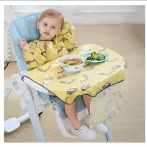 Anti-dressing Baby Eating Clothes Children Long-sleeved Pocket Waterproof Long Sleeved Baby Bib