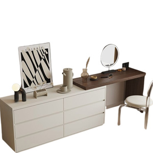 Bedroom <strong>Dressing</strong> <strong>Table</strong> With Cabinet Nordic <strong>Dressing</strong> <strong>Table</strong> With <strong>Mirror</strong> Wooden Make up <strong>Table</strong> With Led <strong>Light</strong> - Product Image 6