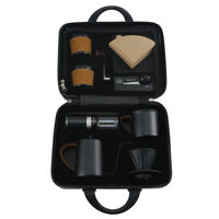 Nouvel Arrivage – Ensemble de Café Portable 10 Pièces pour Camping : Moulin à Café Manuel avec Bouteilles, Filtre en Verre et Verseuse pour Café Filtre