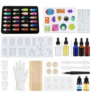 Premium UV <b>Resin</b> Jewelry Making Kit DIY Model Handmade Hand-painted Hard Crystal <b>Clear</b> Epoxy Fast Curing Silicone Molds Pendants - Product Image 4