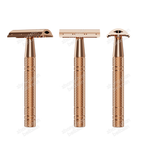 BEIKELIN <span class=keywords><strong>rasoir</strong></span> de <span class=keywords><strong>toilettage</strong></span> de haute qualité manche en métal or rose <span class=keywords><strong>rasoir</strong></span> de sécurité à double tranchant - Product Image 4
