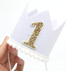 Chapeau en <span class=keywords><strong>feutre</strong></span> 1er Premier Anniversaire pour Bébé Garçons Filles <span class=keywords><strong>1</strong></span> <span class=keywords><strong>an</strong></span> Couronne Chapeau - Product Image 2