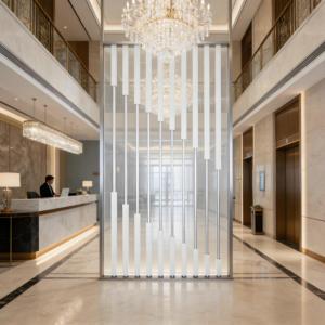 Aanpasbare wandafscheiding woonkamer opvouwbare roestvrijstalen kamerverdelers schermen scheidingswand fabrikant - Product Image 5