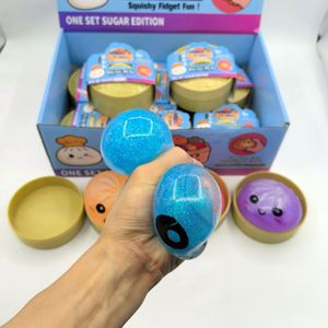 Hot Selling Cute Steamed Bun Stress Relieving Toy Glitter Dumpling Soft <b>Squishy</b> Texture Slow Rebound Ideal for Fidget Play - Product Image 4