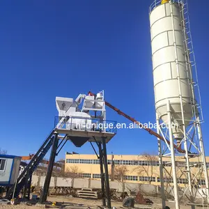 HZS50 container design hopper lifting concrete batch plant suppliers