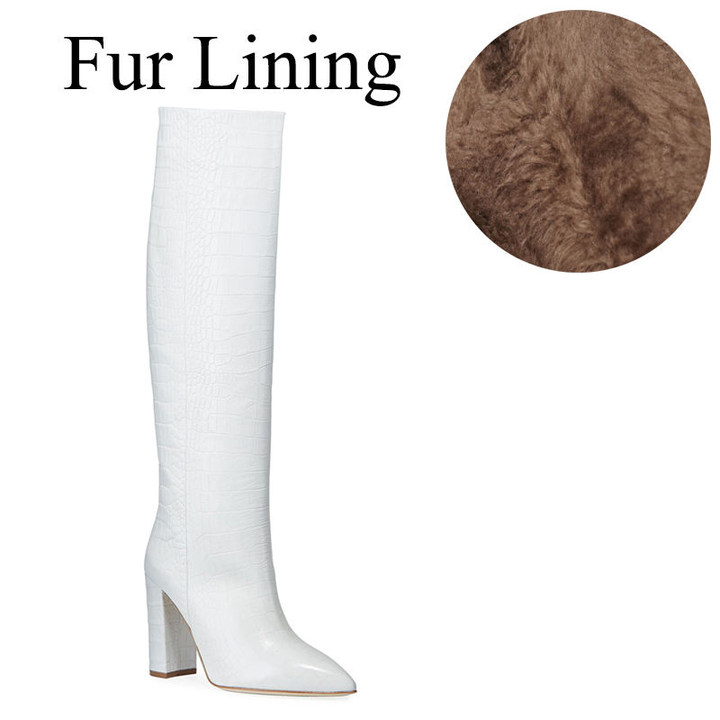 Blanc avec doublure en peluche