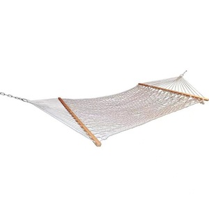 <span class=keywords><strong>Filet</strong></span> <span class=keywords><strong>de</strong></span> couchage Double maille <span class=keywords><strong>filet</strong></span> <span class=keywords><strong>de</strong></span> pêche en plein air simple anti-renversement bâton en bois balançoire respirant coton corde <span class=keywords><strong>hamac</strong></span> - Product Image 1