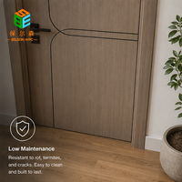 Porte intérieure moderne et simple pour maison, en composite, étanche, avec finition sculptée et décoration à lignes noires.