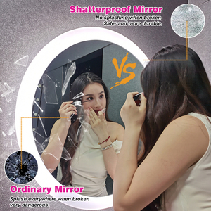 Hzw nhà máy Led Gương phía trước + trở lại ánh sáng cảm ứng cảm biến cct3000k 4000K 6000K đầy đủ ul CE CUL khách sạn phòng tắm Backlit vòng gương - Product Image 5