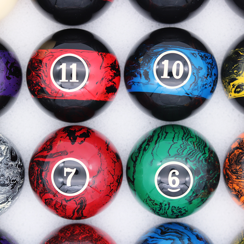 【ビリヤードボール】 マーブル球 16個セット 箱付き プールボール16ピース/セット大人用樹脂MANDUN MARBLING