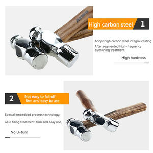 Marteau à griffes de type américain personnalisé de 4 oz avec manche en bois pour le bricolage - Product Image 3