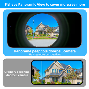 Tuya - Affichage 4,3 pouces - 3MP - WiFi - Vue panoramique grand angle 166° - Interphone bidirectionnel - Vision nocturne - Alimenté par batterie - Résistant à l'eau - <span class=keywords><strong>Porte</strong></span> - Product Image 5