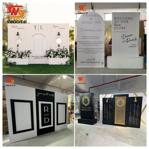 SMOOTH Smooth Modern Style <b>Black</b> White Seating Chart <b>Display</b> Backdrop Pvc Acrylic Wedding Reception Decor With Lamp - Product Image 4