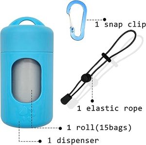 HuamaohengchunDog Poop Bag Dispenser for Leash with Snap Clip, Skin-friendly Texture Waste Bag Holder for Dog Walks and Cats - Product Image 2