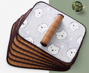 Lit pour animaux de compagnie NiBao, été, antidérapant, fond froid, <span class=keywords><strong>2</strong></span> <span class=keywords><strong>en</strong></span> 1, bambou, tapis réutilisable pour chien - Product Image 3