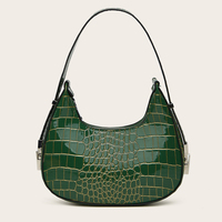 Tas Tangan Wanita Model Baru, Tas Selempang Wanita Ringan, Tas Setengah Bulan Bahan Kulit PU, Tas Hobo Wanita