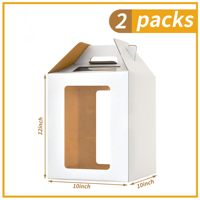 Boîtes à gâteaux hautes à deux niveaux pour emballage à plusieurs niveaux Petites boîtes à gâteaux 2 niveaux Papier pour boîte à gâteaux en papier de Noël