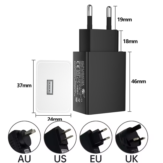 5V 1a 2a Wall Usb Charger 5v 2a  Eu US PLUG 5V 1a 2a Usb Charger for Mobile Phone CE UL Certificate Chargeur Cargador