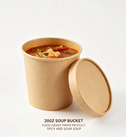 Bol à soupe et à bouillie en papier kraft biodégradable, impression personnalisée, emballage à emporter recyclable pour les stands de petit-déjeuner