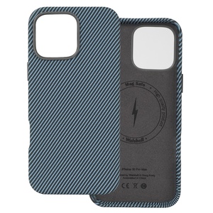 Conception d'impression de fibre de carbone de couverture de téléphone magnétique de charge sans fil de haute qualité pour l'étui de téléphone portable d'iPhone 16 Pro Max - Product Image 1