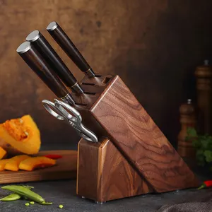 Set di coltelli da cucina multifunzione XINZUO 5 pezzi coltelli professionali in acciaio damasco con ceppo portacoltelli e forbici