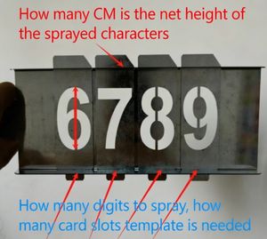 <span class=keywords><strong>Pochoir</strong></span> en métal pour peinture au pistolet, modèle de chiffres et de lettres creux en tôle de fer, combinaison libre de chiffres et de lettres - Product Image 6