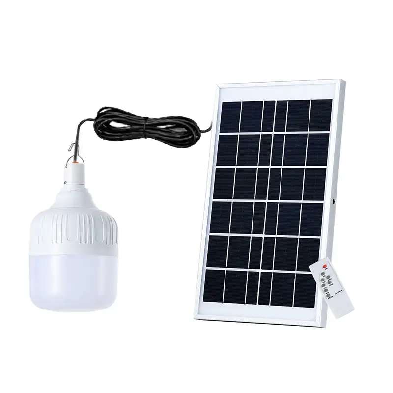 Lampe solaire Led Portable, ampoule avec panneau d'énergie solaire, éclairage d'urgence, pour tente, Camping, pêche, poulailler de poulet