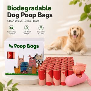 Sacs à déjections pour animaux de compagnie biodégradables personnalisés avec logo, résistants, épais, anti-fuites, pour l'élimination des excréments canins - Product Image 1