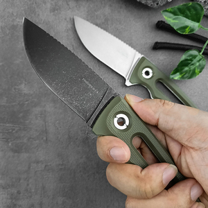 Couteau droit compact EDC pour le camping, lame FX 8Cr13MoV, épaisseur 2,9 mm, manche intégral antidérapant, portable, polyvalent pour la pêche et la chasse - Product Image 3