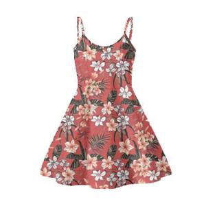 Twousenru îles Cook robe tribale autochtone frangipanier embelli jupe à bretelles noire haut de gamme robe de banquet costume couleur - Product Image 5