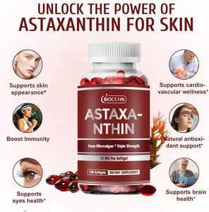Astaxanthine de marque privée 12mg | Capsule d'astaxanthine de qualité supérieure Suppléments antioxydants Gélules | Soutient la santé des yeux, des articulations et de la peau - Product Image 5