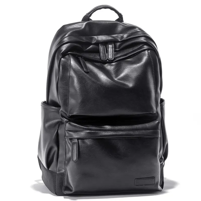 Wholesale new fashion designer leather men's backpack casual computer travel backpack pu school bag