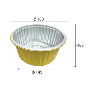 Disposable Aluminum Foil Container Airline Food Grade Aluminium Tray Pans