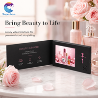 Tarjeta de Visita con Pantalla LCD de 2.4 Pulgadas Personalizada, Resolución 320x240, Mini, de Bolsillo, con Reproducción Automática de Video AVI por Inducción Magnética