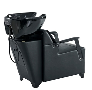 New model simple black shampooing <b>bed</b> with ceramic basin specially designed for beauty salons and semi-reclining water-filling - Product Image 4