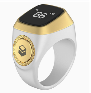Nouvelle bague compteur intelligente 2026 avec synchronisation via application, rappel d'alarme <span class=keywords><strong>de</strong></span> prière, Zikr Ring, Tasbeeh, Smartring pour cadeau musulman E01 - Product Image 1