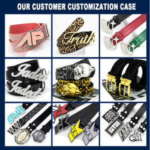 Fabricante de Hebillas Metálicas de Bronce Antiguo con Logotipo Personalizado 3D Estilo Punk al Por Mayor Hebilla de Cinturón Vaquero Occidental Personalizada - Product Image 2