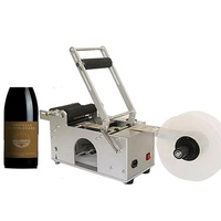Machine d'étiquetage de bouteilles rondes semi-automatique de bureau, haute précision, stable, durable, de qualité industrielle, applicateur d'étiquettes