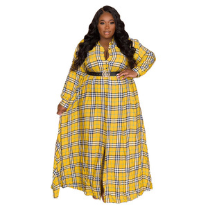 Z3153 <span class=keywords><strong>taglie</strong></span> forti abbigliamento <span class=keywords><strong>donna</strong></span> autunno sorella abito ampio stampa ampia gonna - Product Image 5