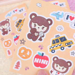 <span class=keywords><strong>Adesivi</strong></span> <span class=keywords><strong>Murali</strong></span> Decorativi per Bambini in PVC con Stampa Personalizzata, Fogli con <span class=keywords><strong>Adesivi</strong></span> Kawaii Durevoli e Fustellati - Product Image 6