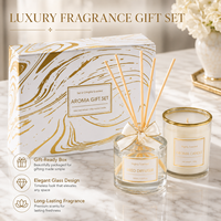 Ensemble cadeau élégant de diffuseur de parfum et bougie pour la vente au détail et la fragrance d'intérieur
