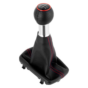 Audi Car Gear <b>Shift</b> <b>Knob</b> Cover Leather 5 6 Speed Manual Ergonomic Hand <b>Knob</b> Protector Upgrade - Product Image 3