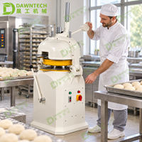 Machine semi-automatique de division et de façonnage de pâte, coupe-pâte et façonneuse commerciale pour boulangerie, pour la fabrication de boules de pâte à pain, à pain de mie et à pizza