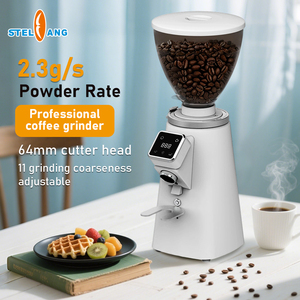 Professional Touch Screen Stainless Steel 11 Speed Adjustable Coffee 800g Capacity 64mm Burr Household Use Gml1005 Coffee Bean - Product Image 4