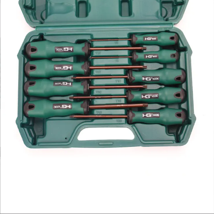 Chinese Supplier Screwdriver Pentalobe Manual Family T6 T8 T10 combination suit 9 pieces screwdriver set HRC62