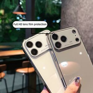 <span class=keywords><strong>Coque</strong></span> de téléphone <span class=keywords><strong>en</strong></span> <span class=keywords><strong>verre</strong></span> AG électroplaqué simple pour <span class=keywords><strong>iPhone</strong></span> 17promax 16plus 15 14 13 12 <span class=keywords><strong>11</strong></span> Protection d'objectif <span class=keywords><strong>Coque</strong></span> arrière Vente <span class=keywords><strong>en</strong></span> gros - Product Image 3