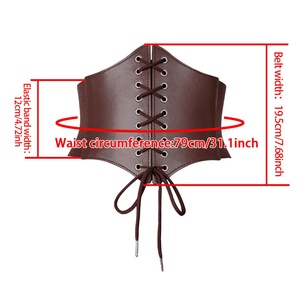 Cintura corsetto elastico in <span class=keywords><strong>ecopelle</strong></span> guanto braccialetto da donna Halloween medievale rinascimentale pirata vichia guerriero Cosplay - Product Image 6